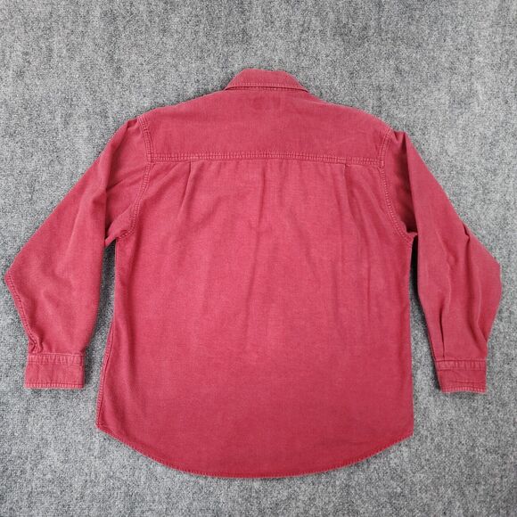 Levis Shirt Mens Medium Red Chamois Workshirt Long Sleeve Button Up Chore Casual - Picture 4 of 16